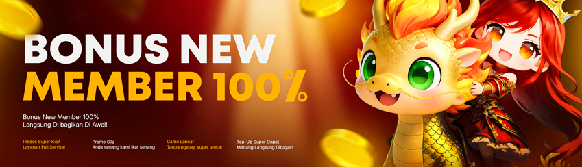 BONUS NEW MEMBER 100%