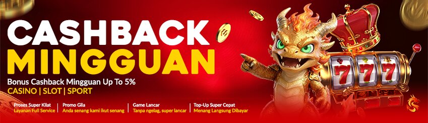 BONUS CASHBACK MINGGUAN UP TO 5%